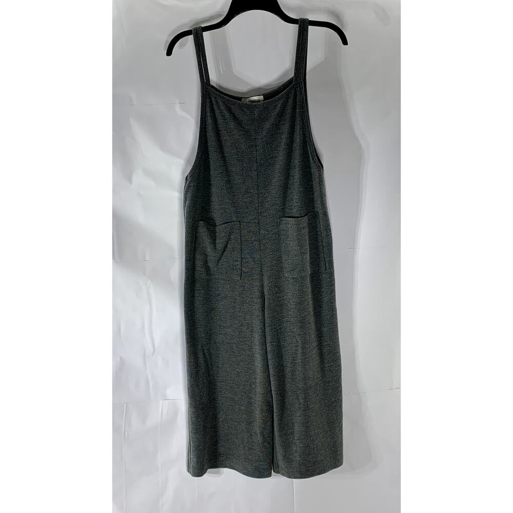 PINKYOTTO Women’s Dark Gray Spaghetti Strap Relaxed Fit Cropped Jumpsuit SZ OS